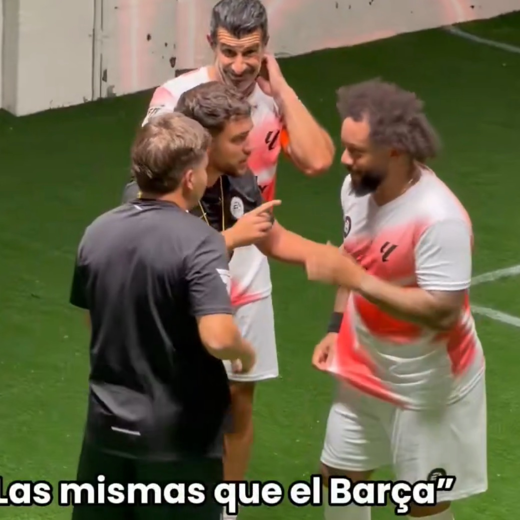 MadridXtra's tweet photo. “Marcelo, how many Champions League have you won?”

🗣️🤣 Marcelo: “The same as Barcelona (laughs).” https://t.co/3JMZlBmfNO