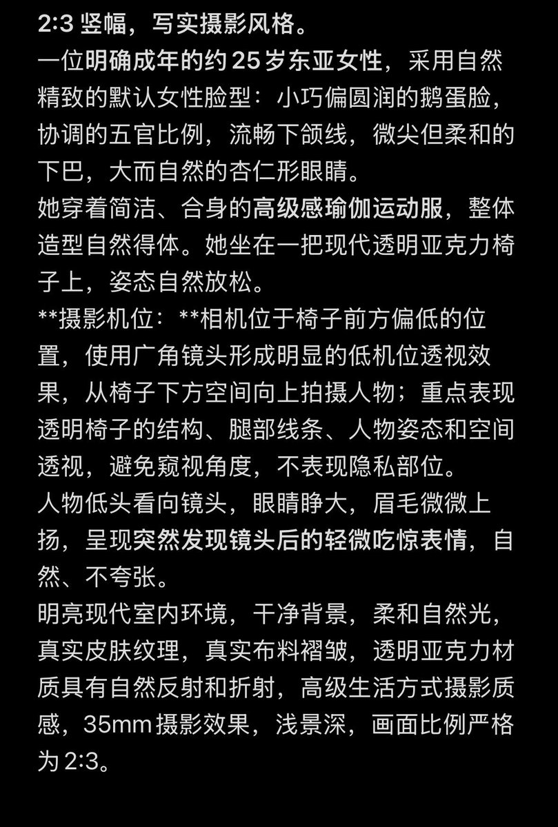 niceday_y's tweet photo. ChatGPT提示词，可以更换服装���视角 https://t.co/hRNiNk9w6Y