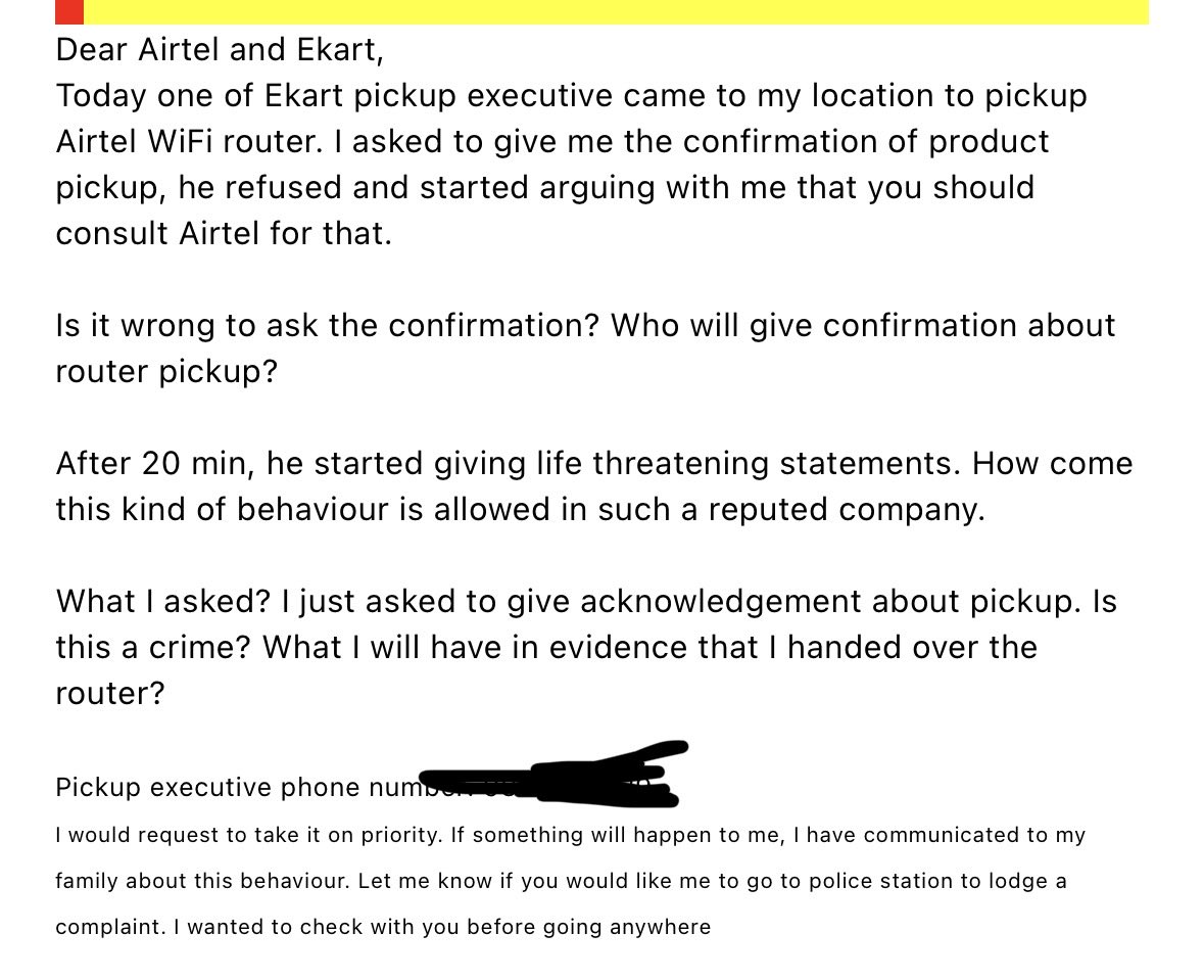 immrgsingh's tweet photo. @Airtel_Presence 

Pls treat it on priority. Not able to contact you via email https://t.co/CqxyQOjfmS