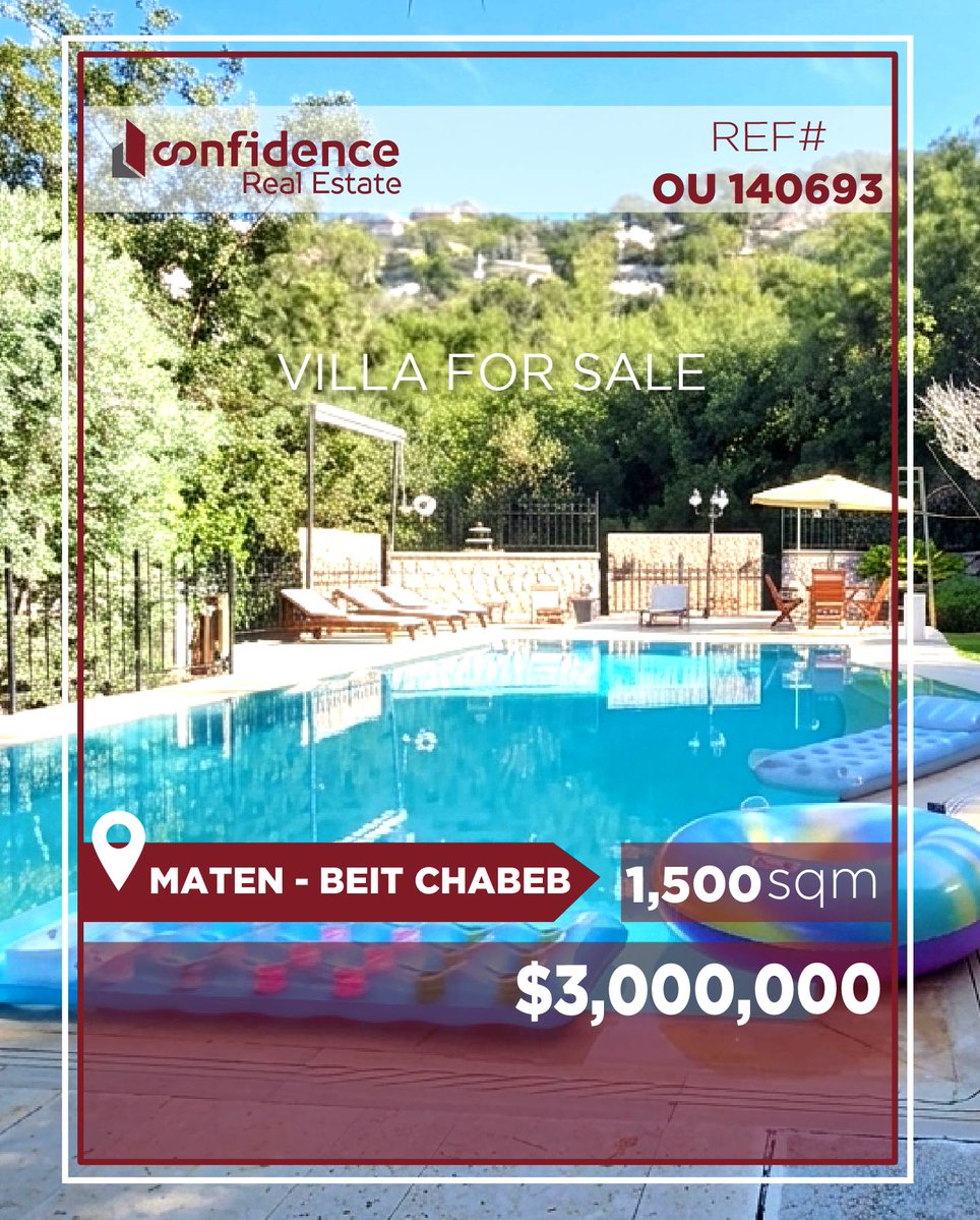 confidence_cre's tweet photo. Price : 3,000,000$ + 2.5 commission 

 this villa is for you IN Beit Chabeb, 
For more information, contact us at: 71 000 850

REF#OU140693
#BeitChabeb #BeitChabebLebanon #BeitChabebRealEstate #BeitChabebProperty #Metn #MetnRealEstate #MetnProperty #MountLebanon 
#CONFIOU
S https://t.co/sY9XhJuv70