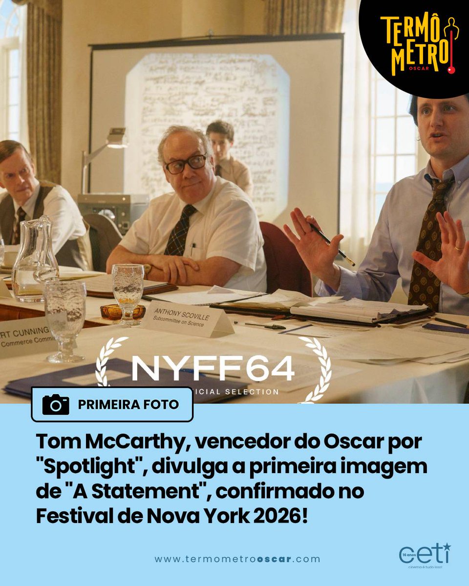 PhyllisTorodl's tweet photo. O Festival de Cinema de Nova York (NYFF) revelou a programação completa da mostra Spotlight, que inclui a estreia mundial de "A Statement", de Tom McCarthy. A lista também traz "Fjord", de Cristian Mungiu (vencedor da Palma de Ouro); "Club Kid", de https://t.co/IkPCY71ykX