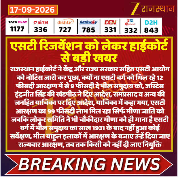 zeerajasthan_'s tweet photo. #Jaipur: एसटी रिजर्वेशन को लेकर हाईकोर्ट से बड़ी खबर

@MaheshP54481902 #LatestNews #RajasthanNews #RajasthanWithZee https://t.co/Ja58op51oc