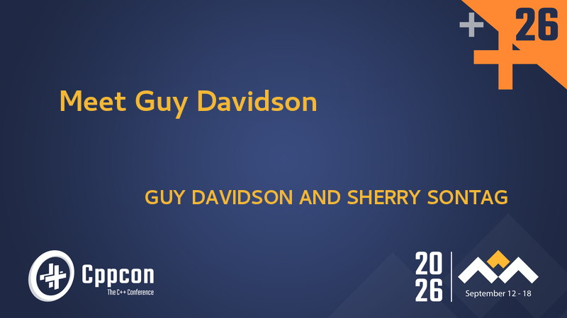 TechAtBloomberg's tweet photo. Don’t miss today’s #CppCon 2026 fireside chat (4:45 PM MDT), in which @TechAtBloomberg’s Sherry Sontag sits down with Guy Davidson (@guyd33), the new convener of the ISO C++ committee, to talk standards, games &amp; where C++ goes next
https://t.co/YlsDFPoedp
#cpp #cplusplus #cpp26 https://t.co/SnIkQVOjq3