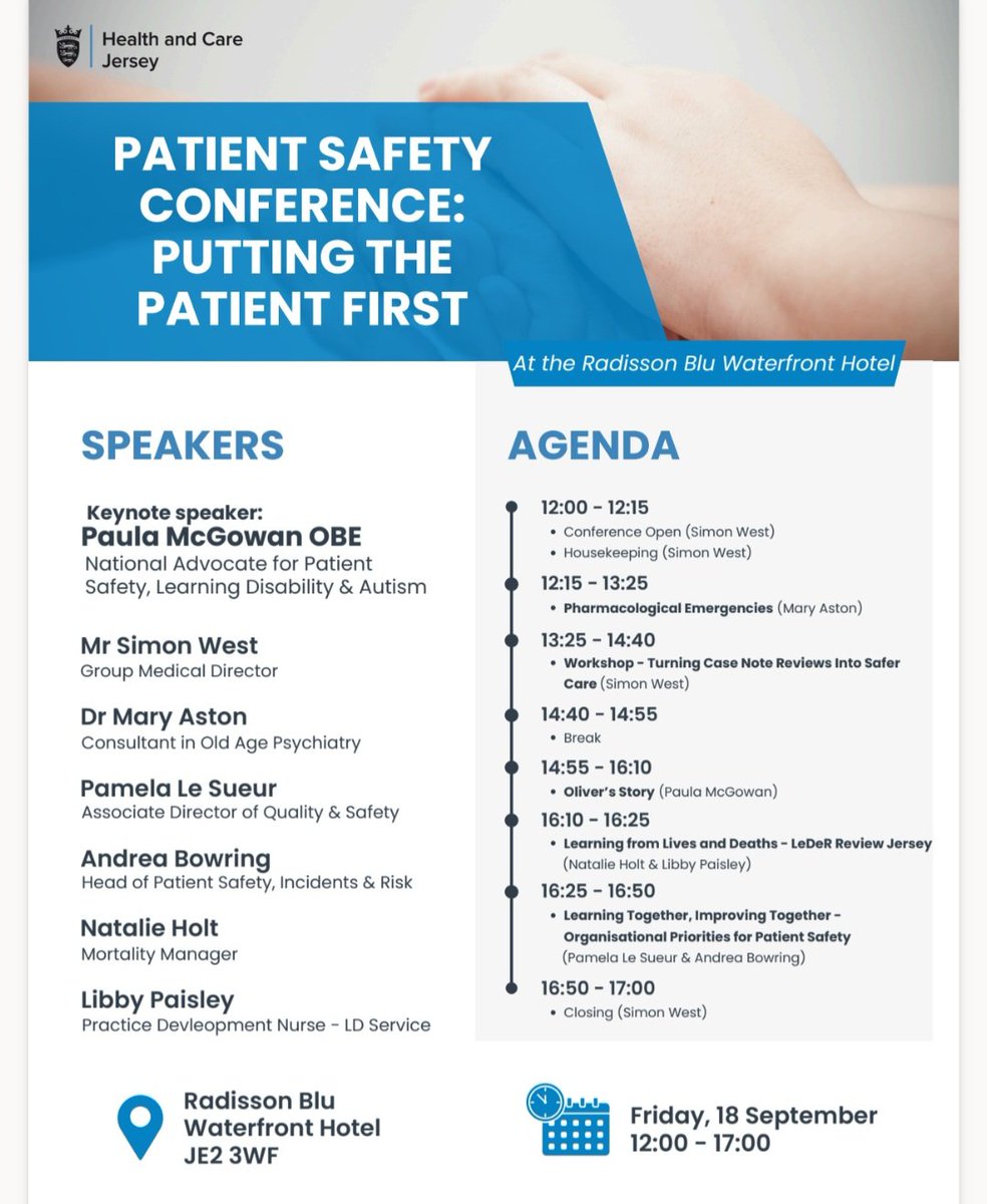 PaulaMc007's tweet photo. #OliversCampaign

This morning I am flying to the Island of Jersey to speak at their Patient Safety Conference

@andyburnham @YvetteCooperMP @Alison_McGovern
you will be proud to hear that Jersey are rolling out the Oliver McGowan Mandatory Training across the Island https://t.co/89pIrleyj2