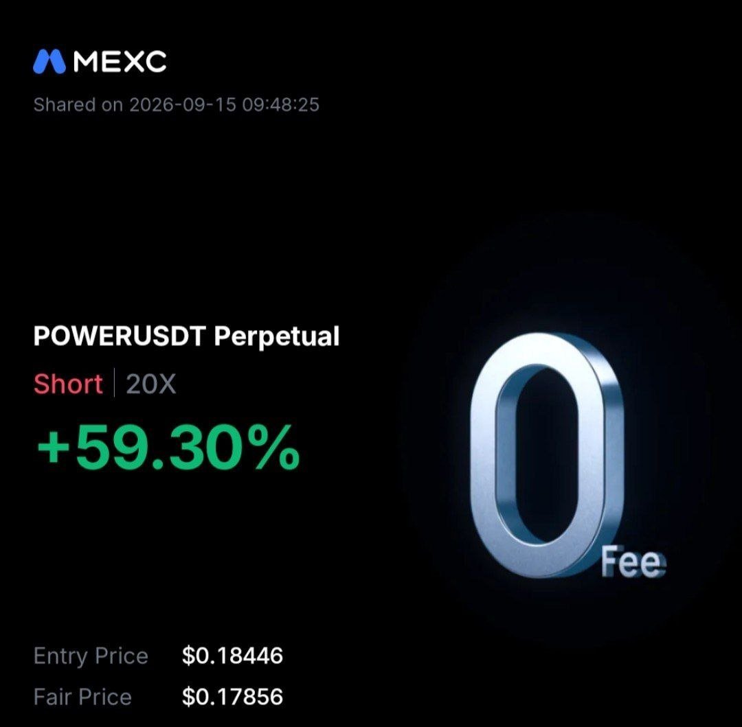 ElismanuelI's tweet photo. #FREE_SIGNAL
🚨 🚀 Entry to TP — complete market control.
📊 We don’t chase pumps… we position early.
#POWER/USDT Take-Profit Target 1 Hit ✅
Profit: +59.30% 📈
Period: 09 min ⏰
Free Signals: https://t.co/yyJw4EiCPv
#Gümüş #Platin #Nasdaq #Petrol #Dxy #Dax #Silver #altin #ons #bist100 #cment #xauusd #altın #gramaltın #btc #btcusdt