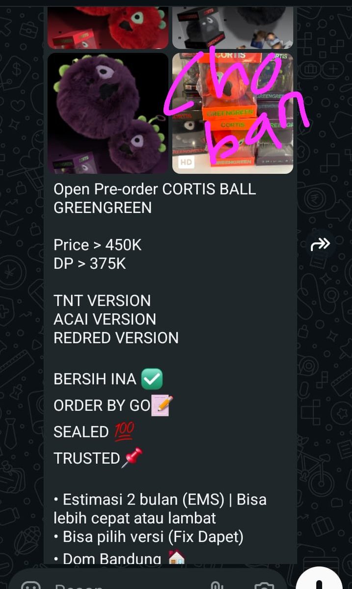 larosiesla's tweet photo. @yeyanntik kak apakah minat corball GG 450K Pengiriman sekitar 2 bulanan https://t.co/Amqq5Q3hcF