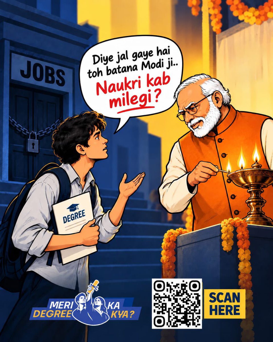 IYC's tweet photo. Birthday ka diya jal gaya, par youth ka sawaal nahi bujha.. Modi ji, Meri Degree Ka Kya⁉️

Visit: https://t.co/kO4aUY2oU2

#राष्ट्रीय_बेरोजगार_दिवस https://t.co/wGu7tPEJmS