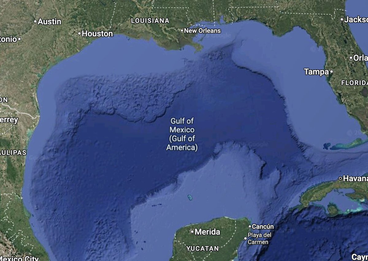 Ahuthab's tweet photo. @Airzly @Zachary_Starr_ @brianmolyvade @friskmegooddd Only in America, every well the gulf of america is in brackets https://t.co/8x3ibBFEUW