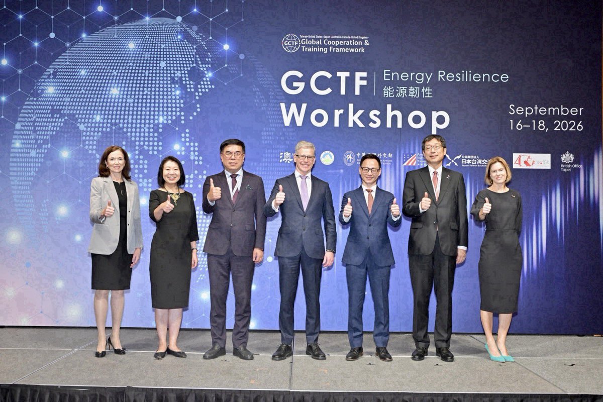 MOFA_Taiwan's tweet photo. MOFA &amp; the Ministry of Environment co-hosted a #GCTF workshop with Australia, the US, Japan, Canada &amp; the UK, attracting experts from 28 nations to strengthen energy resilience &amp; supply chain security, focusing on critical minerals, maritime security &amp; next-gen nuclear energy. https://t.co/MfsUGPpbSF
