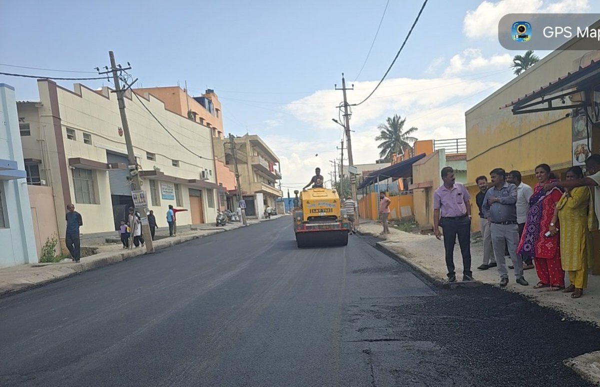 GBA_office's tweet photo. 🛣️ Road Inspection at Hegganahalli

The Chief Engineer (CE) inspected the asphalt road works in Hegganahalli Sub-Division under the Bengaluru West City Corporation.

The inspection focused on ensuring quality, durability and timely completion of road works for safer and smoother mobility for citizens.

📍 Hegganahalli Sub-Division
🏙️ Bengaluru West City Corporation

Better Roads. Safer Journeys. Better Bengaluru. 🚧✨

#BengaluruWestCityCorporation #RoadDevelopment #AsphaltingWorks #BetterRoads #BetterBengaluru @krishnabgowda