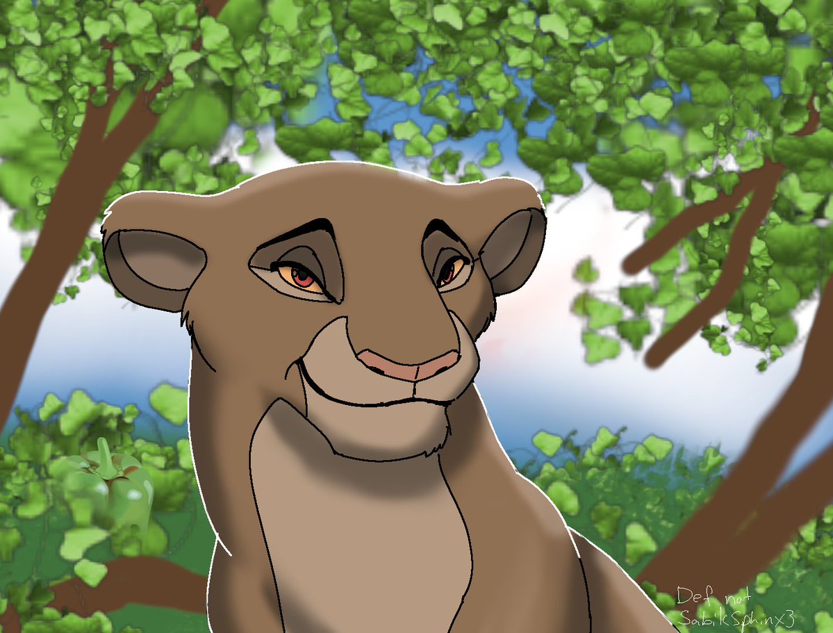 deadhandlelol's tweet photo. Kinda wish my art sucked more so people would leave me alone, so I drew a shitty Sarabi in GIMP https://t.co/cJao4sUjRK