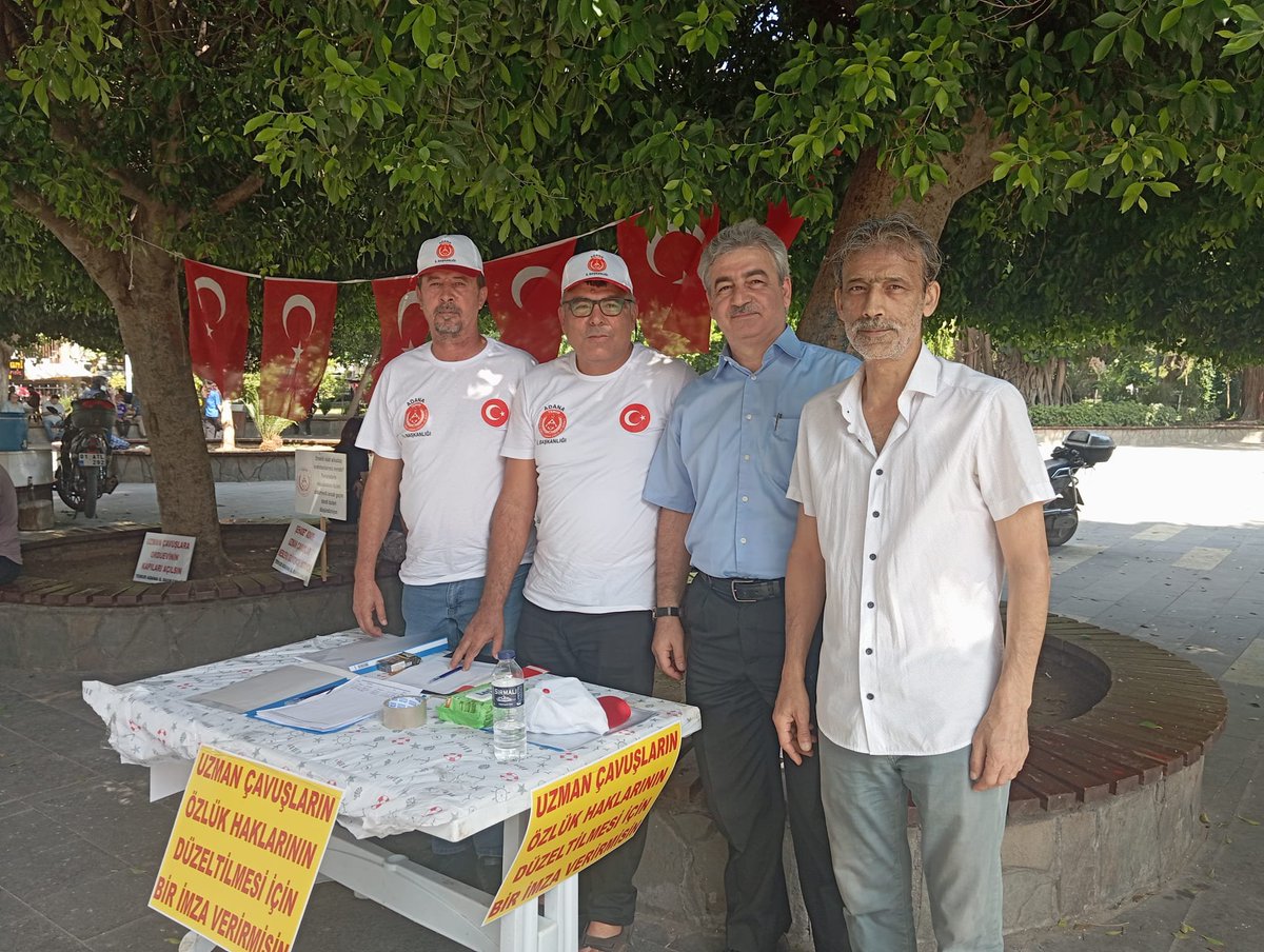 AdanaBtp's tweet photo. Uzman Çavuşlarımızın Haklı Taleplerinin Yanındayız!

TEMUD Adana İl Başkanlığı tarafından, uzman çavuşlarımızın haklı taleplerine dikkat çekmek ve kamuoyunda farkındalık oluşturmak amacıyla İnönü Parkı’nda başlatılan imza kampanyasına destek verdik.

İl Başkanımız Sayın Ahmet Haznedar’ın TEMUD’a verdiği  röportajdan 
açıklamaları

Uzman çavuşlarımızın haklı taleplerinin takipçisi olmaya devam edeceğiz.
