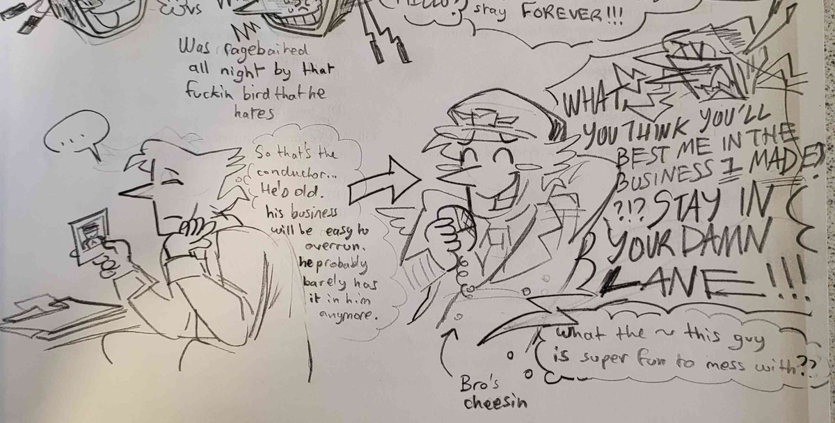 FueFann's tweet photo. #MrTrainna sketches made during class i am so unserious https://t.co/Yb6zHHDMVl