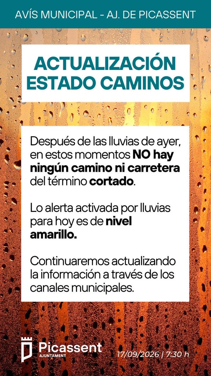 A_Picassent's tweet photo. ‼️ACTUALITZACIÓ https://t.co/GN76yLisEC
