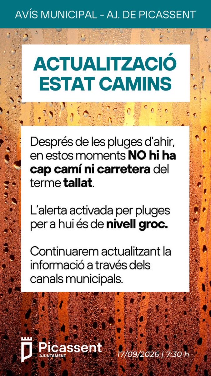 A_Picassent's tweet photo. ‼️ACTUALITZACIÓ https://t.co/GN76yLisEC