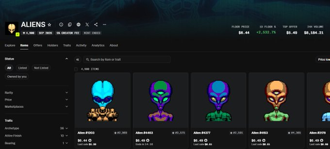GriseldaMs19's tweet photo. @Aliens_Onchain These little aliens will go far, several very good tools https://t.co/Bro4bVF7rU
