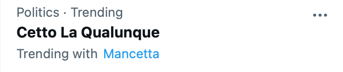 voingiroingiro's tweet photo. non è uno scherzo... #cettolaqualunque è in trend insieme a #mancetta https://t.co/eN3zGxSDKZ
