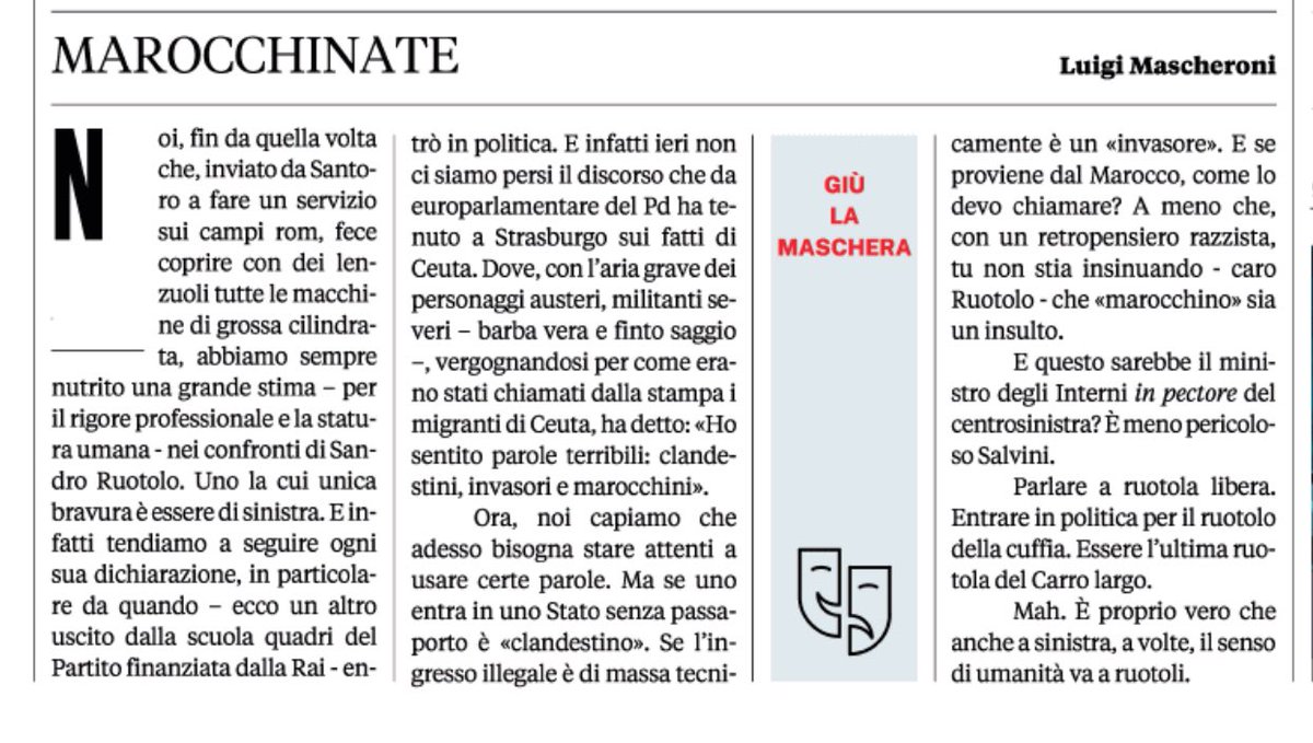 LuigiMascheroni's tweet photo. Dedicato a Sandro Ruotolo https://t.co/HonJnYvwdw