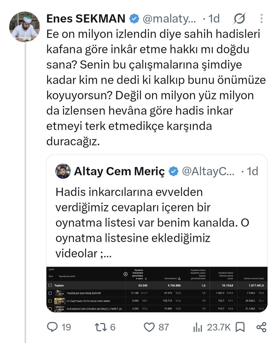 16Saki16's tweet photo. @aev0aev @arsiyannn @malatyevi44 Bütün bunları hangi tweet in altında konuştuğumuzun farkındasınız değil mi?
Siz burada bu adamın iftira attığını düşünüyor musunuz ACM ye?

Yani ACM hadisleri inkar mı ediyor sizce?

Ben bundan bahsediyorum. https://t.co/K69MMdsnZE