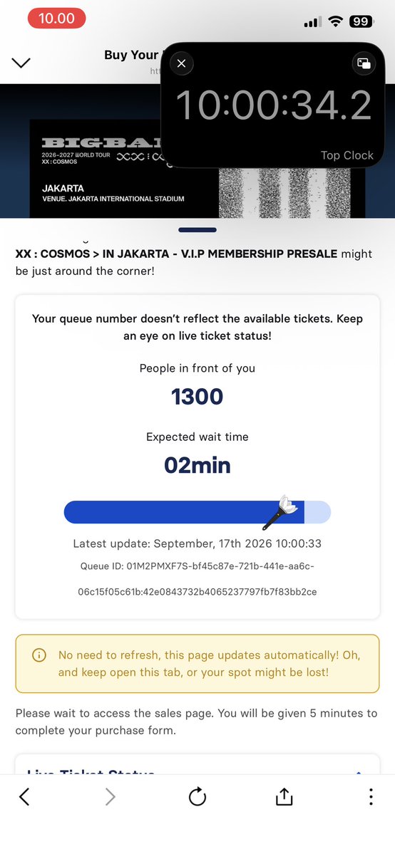 nuurhid's tweet photo. Btw aku td nyoba tips dari konten yg fangirling itu tips dr moa matiin hp dari dari 09.30 - 09.50 alhamdulillah hari ini ku nobatkan ticketing tertidak asam lambung 😭🙏🏻 mgkn allah kasih rejeki krn 14th aku g bs nntn bigbang pdhl uda ada ticketnya.. bismillah lancar sampe harinya https://t.co/NZUltBC5tu