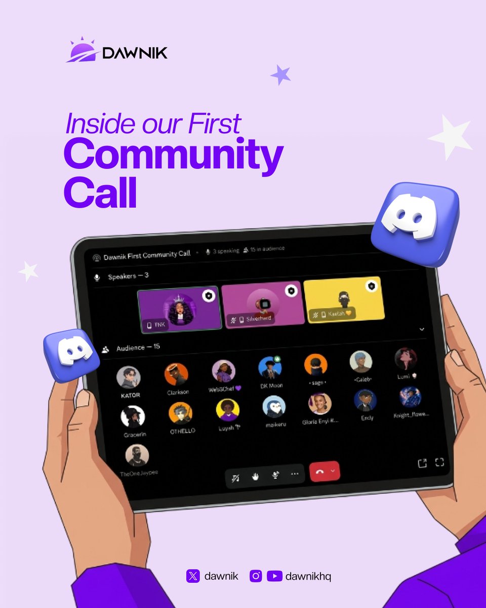 dawnik's tweet photo. We had our first community call and spent over 60 minutes listening to everyone who got in early.

Instead of talking about what DAWNIK is, we spent the time listening to your expectations, questions, and ideas.

We’re building this with you, not for you and we’ll take you through the journey.

Bookmark this tweet. 

We’ll be back in a bit.