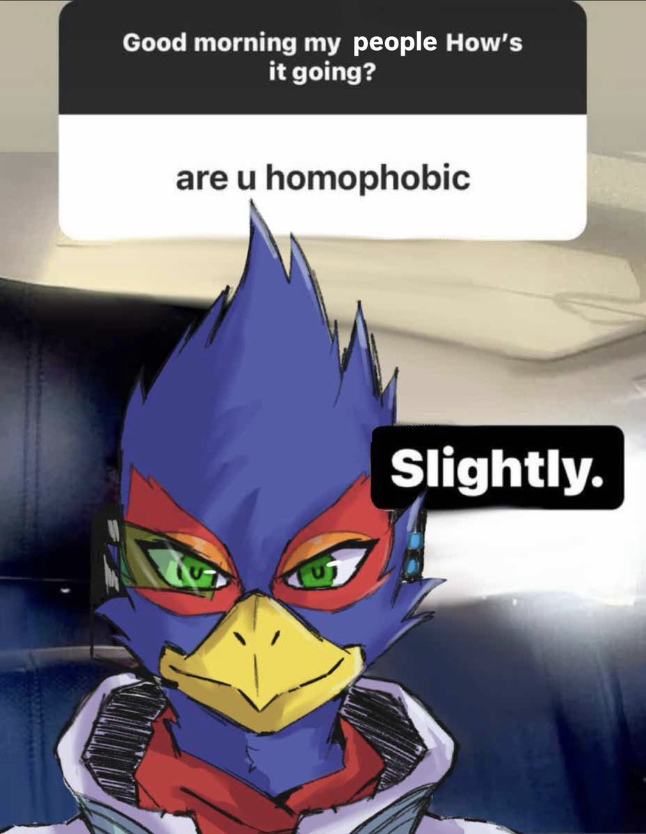 NeonRey_art's tweet photo. Falco shitpost #starfox https://t.co/ZIz4jOPnur