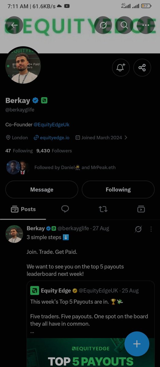 theizuFX's tweet photo. @MoStylzz @Danieltrades @berkayglife @EquityEdgeUK All task done.

I pick Number 4 https://t.co/0gBcKbvBK8