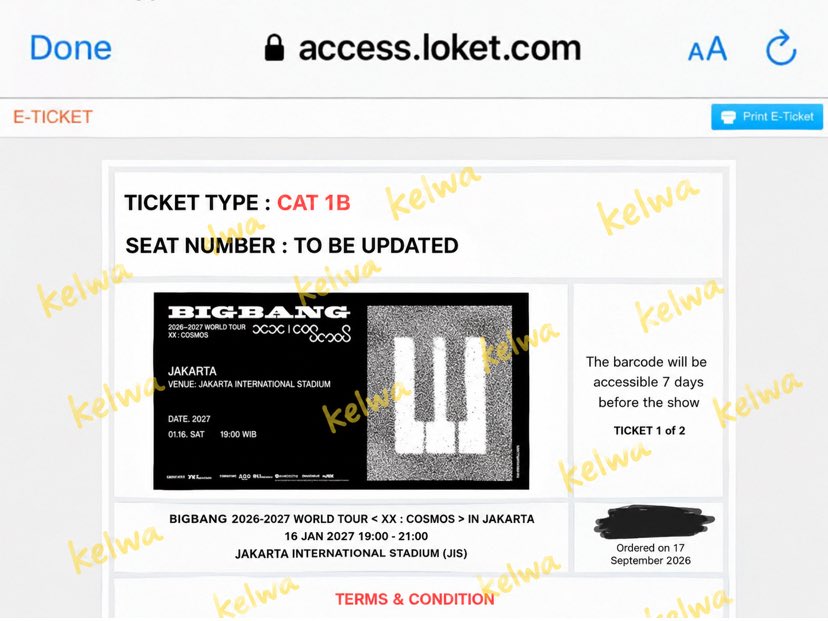 isswaaach's tweet photo. wts / want to sell 
BIGBANG WORLD TOUR < XX : COSMOS > IN JAKARTA 

🎫 2 Tiket - DIAMOND VIP  (membership presale)
🎫 2 Tiket - GOLD VIP(Membership presale)
🎫 2 Tiket - CAT 1B (Membership presale)
🎫 2 Tiket - CAT 3(Membership presale)
🎫 1 Tiket - CAT 4 (Membership presale)
🎫 2 Tiket - CAT 5 (Membership presale)
🎫 2 Tiket - CAT 7 (Membership presale)

💰 harga web + fee jastip  
🌟 secure 10.01 

✅ fullpayment
✅ diurus sampai tiket fisik 
✅ masuk grup jastip 
💌 DM for more info  

t. wts jual beli wtb cari lfb tix tiket konser bigbang jkt