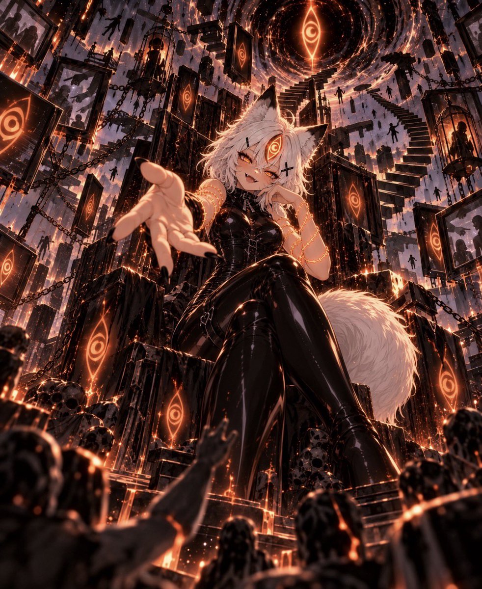 KitsuraNines's tweet photo. NINES — THE GOD-IDEA 

Nines was never born.

She was imagined into existence.

For as long as people have suffered, they’ve needed suffering to have a face. Friendships couldn’t simply collapse. Careers couldn’t stagnate. Adults couldn’t make choices and regret them.

Someone had to be responsible.

So mankind whispered into the dark:

“Who did this to me?”

And eventually, the dark answered:

Nines.

She formed from every accusation, vaguepost, private group chat, conspiracy thread, and person searching for someone else to blame.

Then came Twitter.

And she became a god.

Every “I don’t even care about her, but—” made her stronger.

Every twelve-post thread from someone who had definitely “moved on” became scripture.

Every adult choice somehow attributed to her became an offering.

Her enemies could never destroy her, because hatred was the mechanism keeping her alive.

Those who worship Nines do not kneel.

They orbit.

They watch. Screenshot. Speculate. Build elaborate mythologies around someone they insist is irrelevant.

Apparently she is powerful enough to manipulate hundreds of adults, orchestrate every disagreement from the shadows, turn strangers against each other with a sentence—

and somehow still irrelevant.

Nines accepts all interpretations.

If mankind requires a mastermind, she will sit upon the throne they built for her.

If they require a villain, she will smile for the screenshot.

There is only one thing the God-Idea truly fears:

accountability.

Not her own.

Everyone else’s.

Because if humanity ever looked inward and said,

“Perhaps I did this to myself.”

Nines would cease to exist.

Fortunately for her—

Twitter exists.

So she isn’t particularly worried.