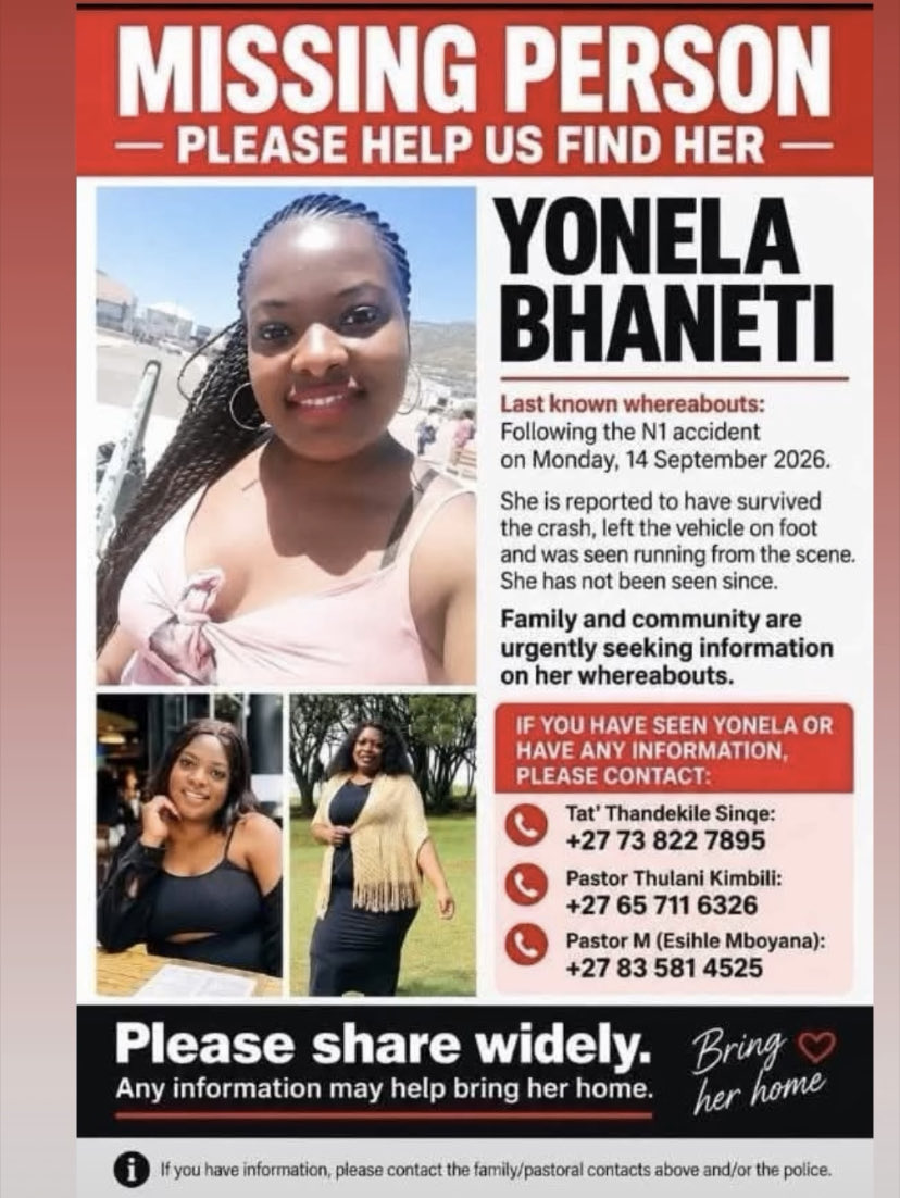 BennieSonamzi's tweet photo. She is still missing, please repost until she is found https://t.co/lQ7VGgFB6e