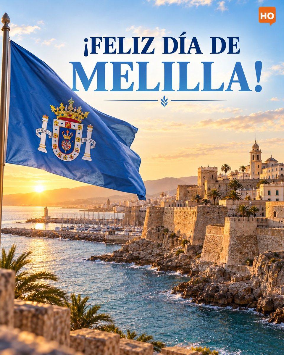 hazteoir's tweet photo. Buenos días nos dé Dios.

Hoy felicitamos a todos los melillenses en el Día de Melilla.

Que nadie tenga ninguna duda: Melilla, al igual que Ceuta, es y siempre será España. 🇪🇸

¡Feliz Día de Melilla! https://t.co/GlH8VxOEbq