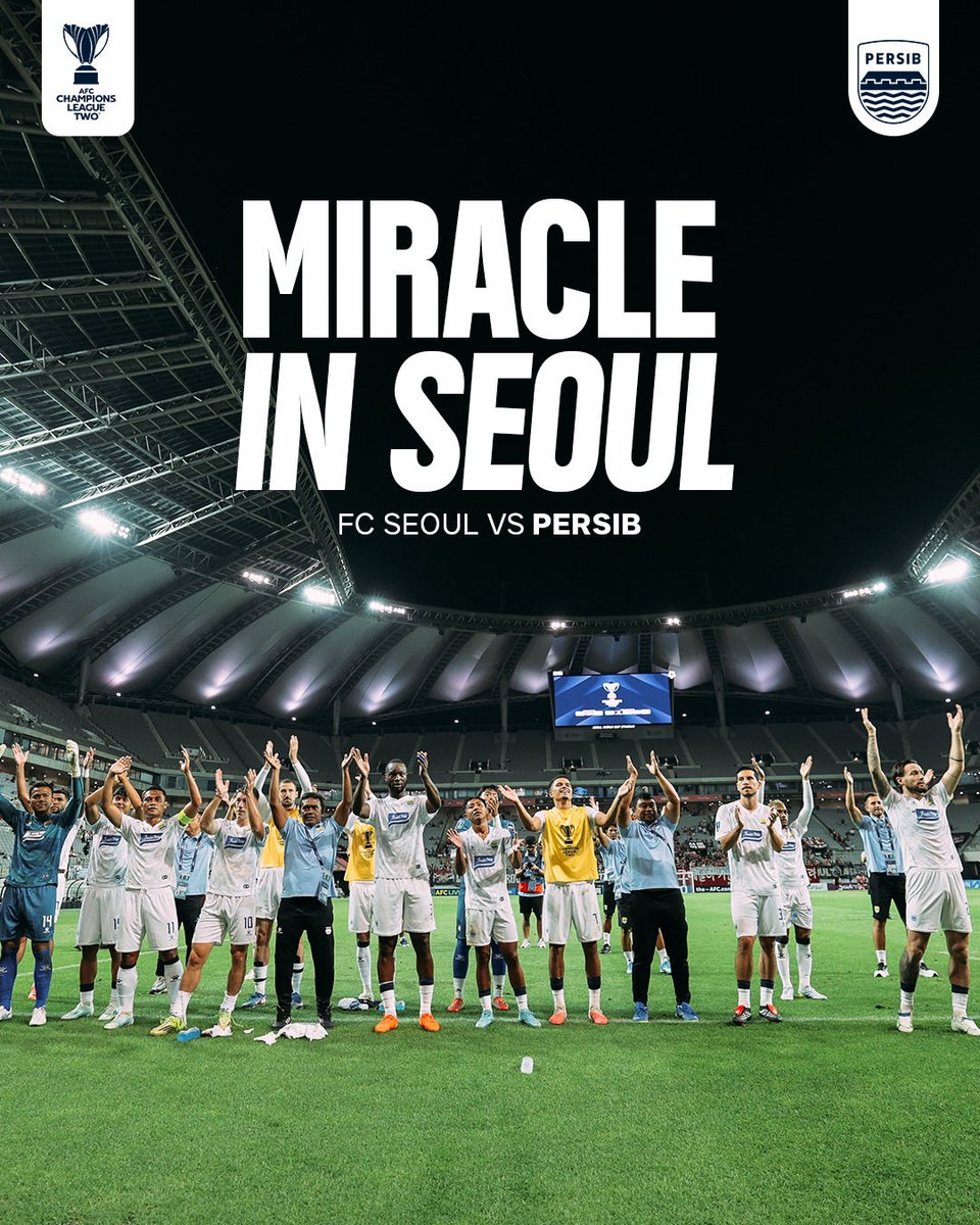 persib's tweet photo. Kali ketiga #PERSIB ambil bagian di ajang #ACLTwo, dan untuk pertama kalinya sebagai wakil Indonesia berhasil meraih kemenangan atas tim asal Korea Selatan sebagai tim tamu.
Mari jadikan kemenangan kemarin sebagai semangat untuk menyambut tantangan dan laga-laga berikutnya.
#EdankeundiAsia #ManahJeungGetihna