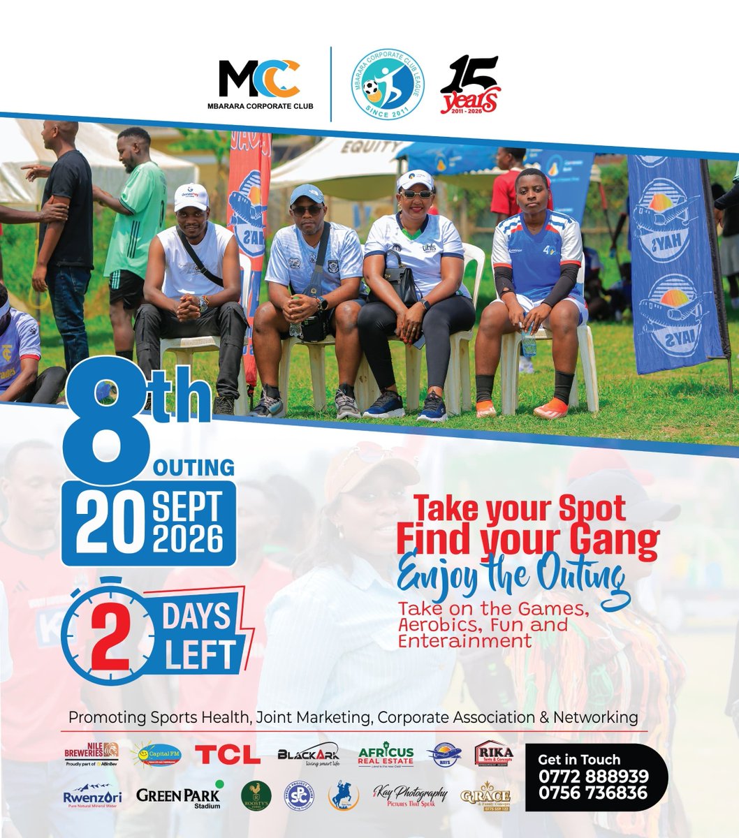 lazerlafarge's tweet photo. *2 DAYS TO GO*
This Sunday at Kakyeka Stadium.
#8thOuting
#MbraCorpClubLeague2026 https://t.co/qYmnBQsWRc