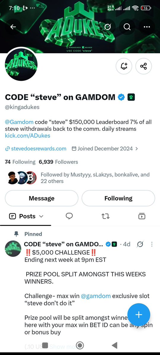 Joseph_est07's tweet photo. @yungreal69 @stevewilldoit @gamdom @kingadukes @hungygamdom done sir, thank you 

JsDBuBEemEV8iLMWXBnESro9UUie1u56bfteRK1yNqH https://t.co/P2ttZVVNbs