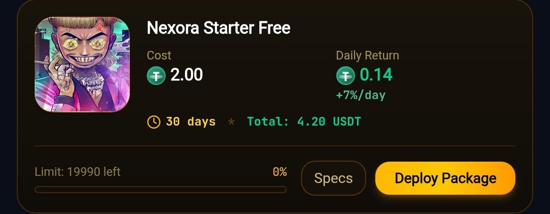 nexorawebapp's tweet photo. 🥳 GOOD NEWS FOR NEW USERS!

🔥 Due to the huge demand, our previous Free Packages have been SOLD OUT!
💎 So we’re launching a NEW LIMITED FREE PACKAGE specially for new users!

💰 Package: $2
⚡️ Target Return: 2X
🎁 For New Users Only
🚀 Haven’t claimed your package yet?
👉 Claim your first package now before the limited slots are gone!

⏳ Limited availability — First Come, First Served!