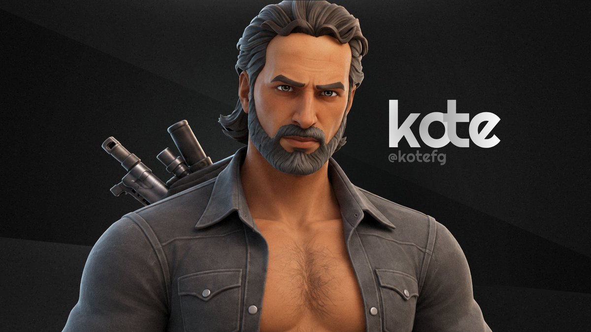 KoteTK's tweet photo. Rick Grimes (fortnite reworked version) #fortnite #twd https://t.co/6zN4hMhI6z