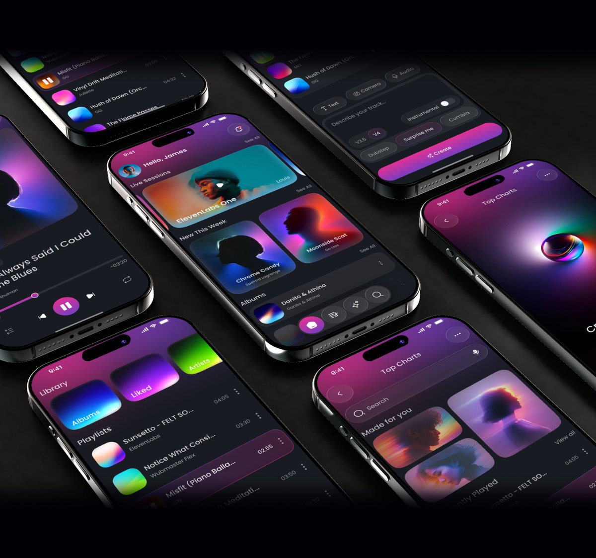 uiuxmostofa's tweet photo. AI Music Generator Mobile App UI/UX Design https://t.co/SbO6VIVGbV