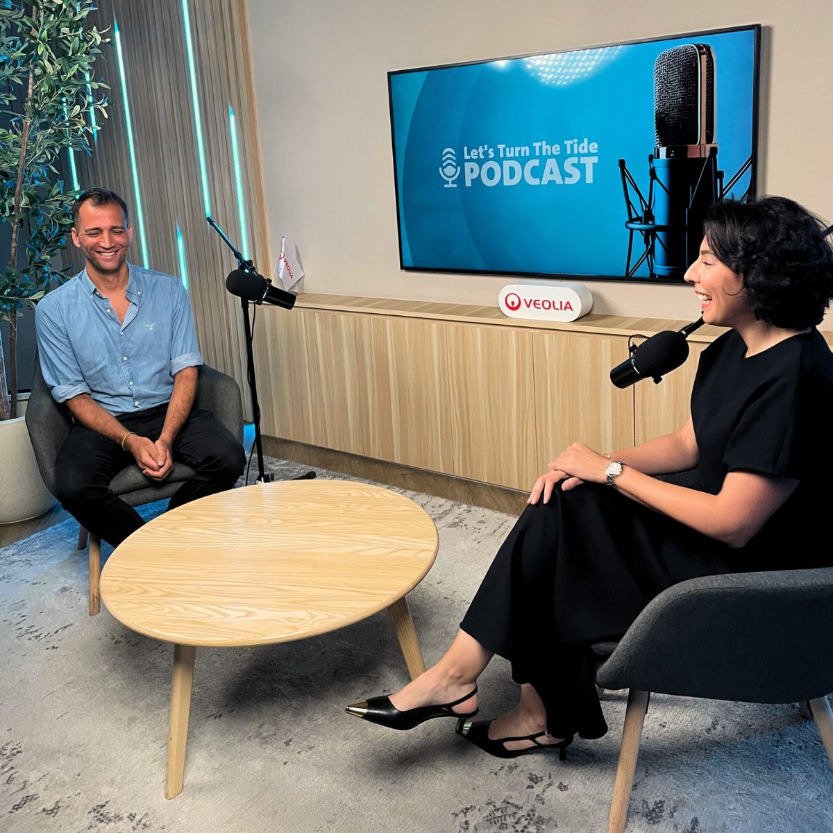 RenettaVogvec's tweet photo. Behind the scenes of our latest episode of Let’s Turn the Tide by @veolia. near. middle. east with Alexandre Rio. We unpacked one of the most misunderstood topics in waste management: landfills. The episode is now live. Hope you enjoy it! https://t.co/Mbo4pfmrA2