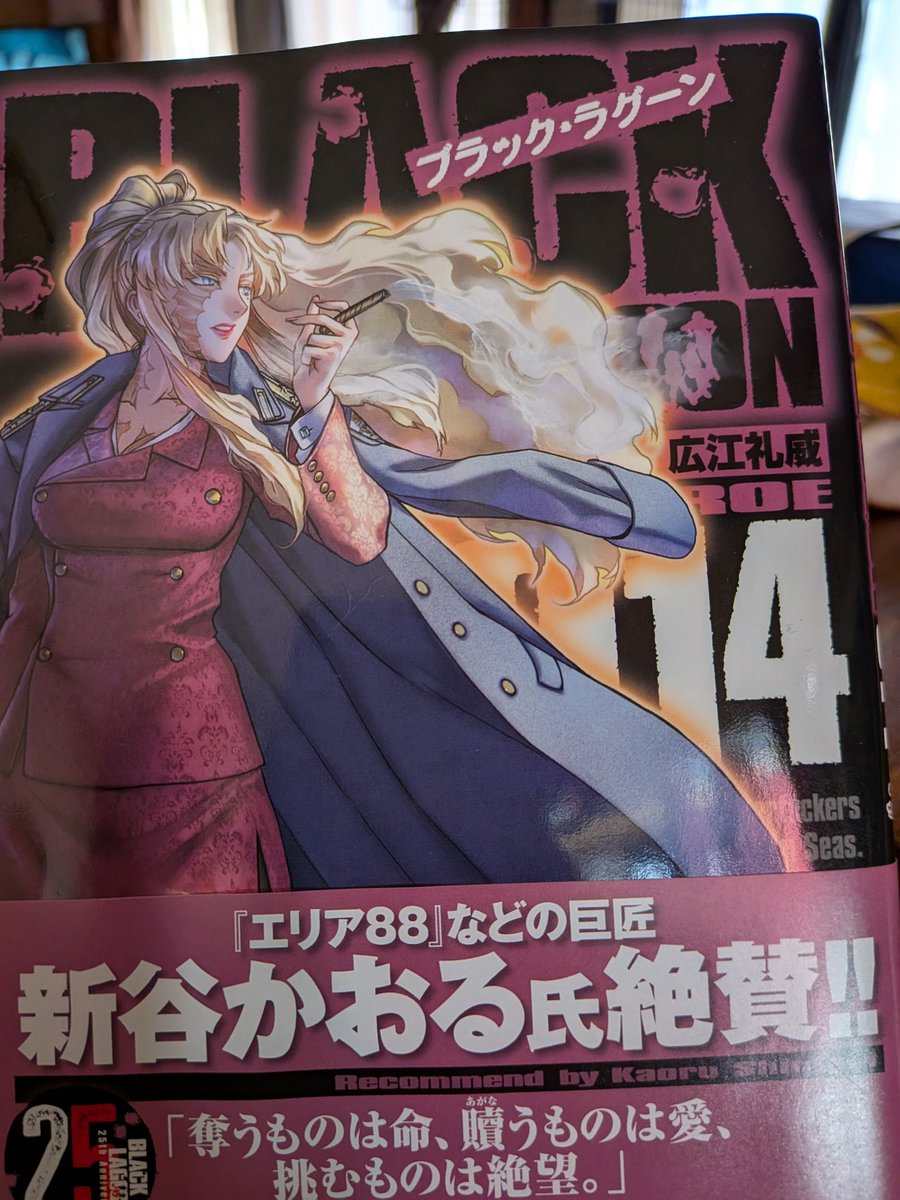 AmiToramatsu's tweet photo. ブラックラグーン14巻買った〜！読んだ〜！

新キャラがとても良い……
ルマジュールちゃんがどんどん可愛くなってる…ルー呼び可愛い…… https://t.co/e0TXtjBXj9