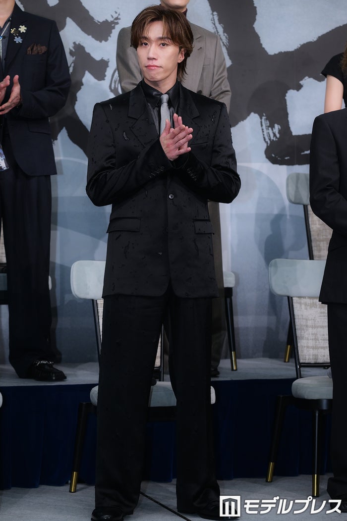 modelpress's tweet photo. 早乙女太一、劇団☆新感線
「髑髏城の七人」4度目の出演に喜び💭

「ミスター・髑髏城と呼ばれております」
https://t.co/bpLUJQKgu2

2026年劇団☆新感線46周年興行・冬公演いのうえ歌舞伎『髑髏城の七人 LAST STAND』製作発表 https://t.co/MzdCXIj5wY