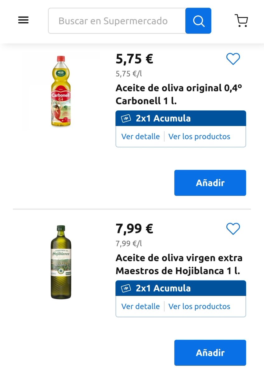 pyrosilva_'s tweet photo. @Jaenforestal @pepitobd No sé si tus unidades van por kg, de ese precio (€/k). Así está en Mercadona Online que suele tener el mismo precio que en tienda y de Carrefour. https://t.co/mFTYxx9H5W