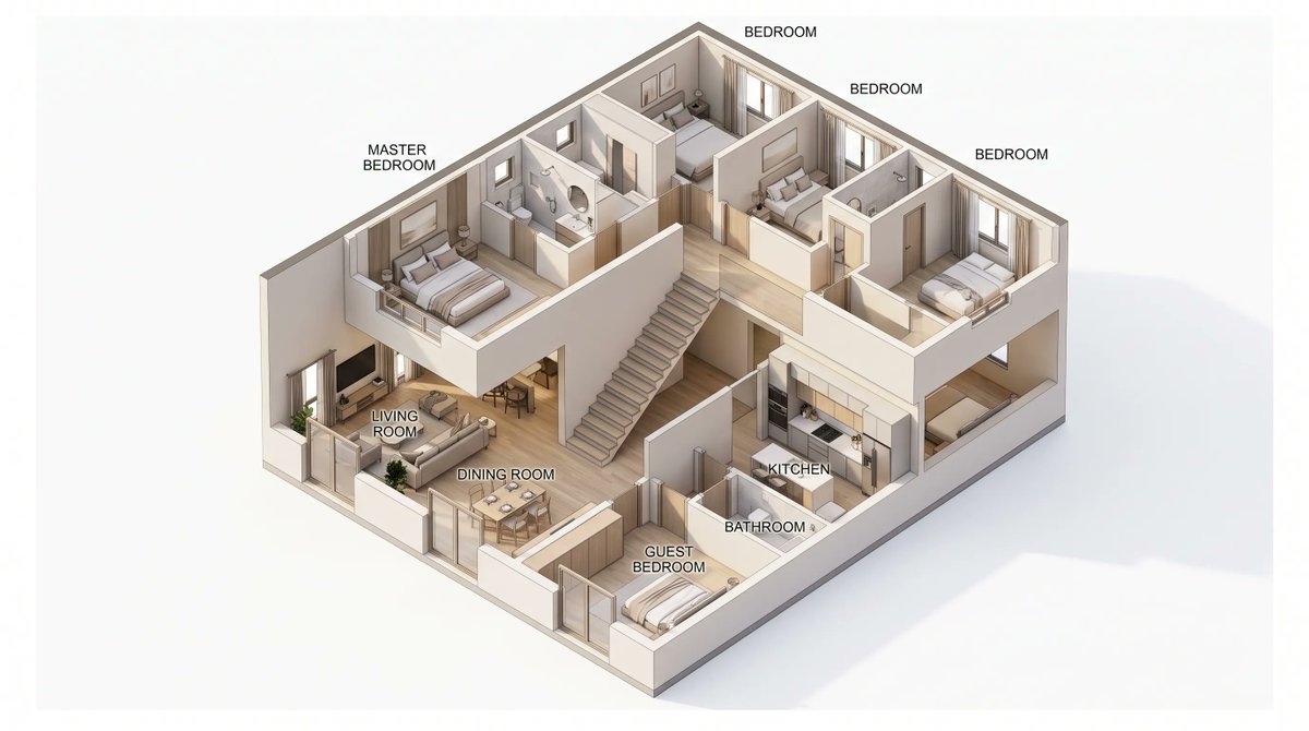 NoraCreates's tweet photo. A 120 sq ft room at 10 × 12 ft feels generous. The same square footage at 8 × 15 ft feels like a hallway. Before you love a layout, check its shortest side — not the total area. #FloorPlan #HomeDesign #InteriorDesign https://t.co/FvKAEu1u4w