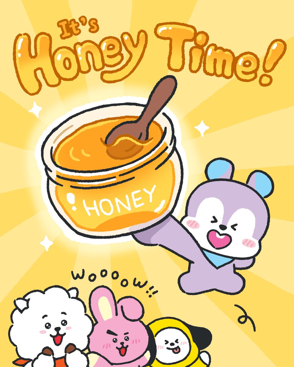 BT21_'s tweet photo. MANG is always serious about sweet things... 💛🍯

MANGは甘いものにいつだって本気...💛🍯 

MANG은 달달한 것에 언제나 진심이야… 💛🍯 

#BT21 #RJ #MANG #CHIMMY #COOKY #Honey https://t.co/P1GLxcz0t1