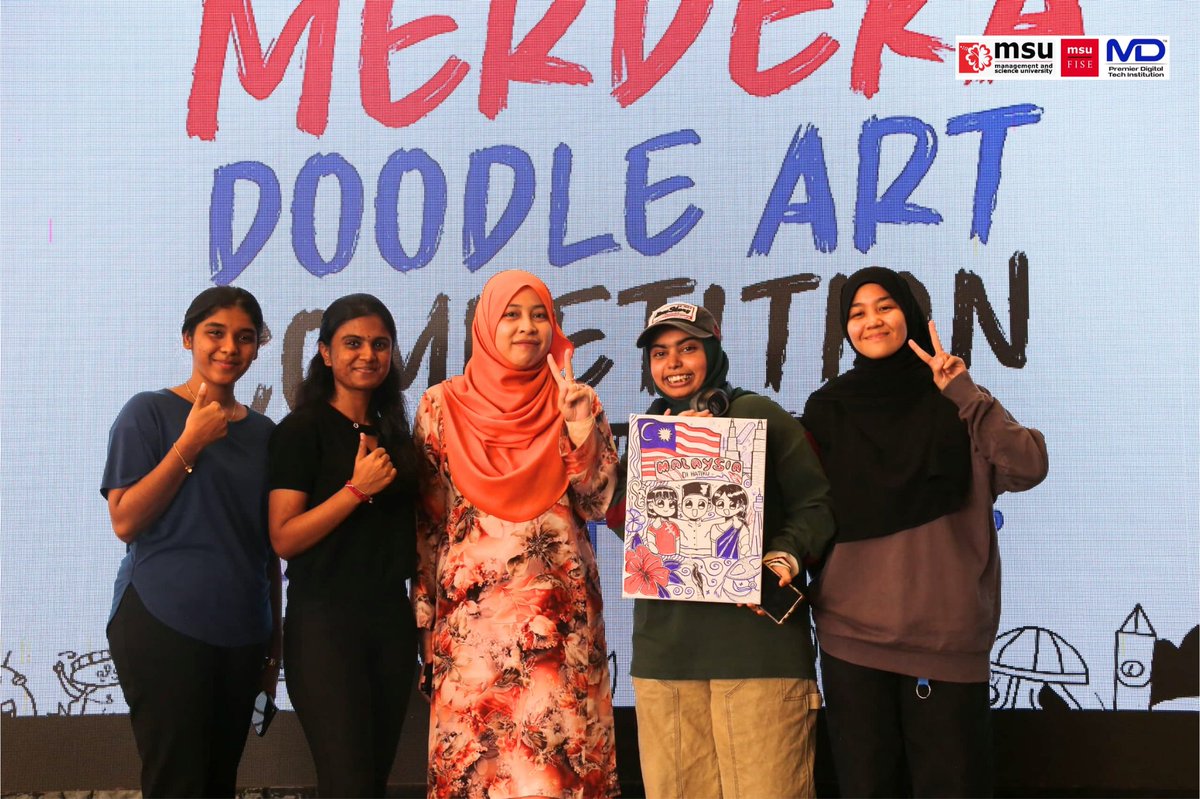 msumalaysiaFISE's tweet photo. Creativity meets patriotism! MSG Mentoring Merdeka Doodle Art Competition brought mentors & mentees together through art, teamwork & unity at Creative Art Festival 2026. Congrats to all the winners!
#MSGMentoring #MerdekaDoodleArt #MSUmalaysia #MSUFISE #MyPremierDigitalTech https://t.co/T1url43qVt