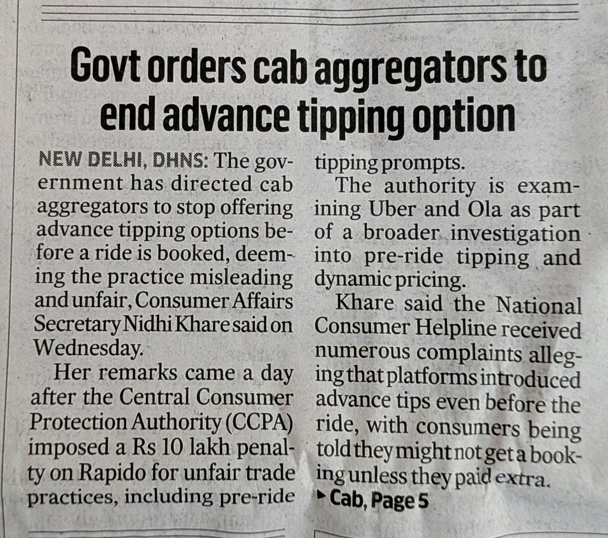 NagaraAuto's tweet photo. A fair ride should never depend on paying extra. 

The move against advance tipping and misleading booking prompts is an important step towards making app-based mobility more transparent and fair for everyone.

At Nagara, we believe every ride should be simple and transparent — government-approved meter fare, no surge pricing, and no advance tips.

Customers deserve to know exactly what they are paying, while drivers deserve a fair earning opportunity without unnecessary pressure.

Because a ride should be accepted for its fair fare — not because someone pays extra.

Nagara — Fair Fare. Always Meter Fare.