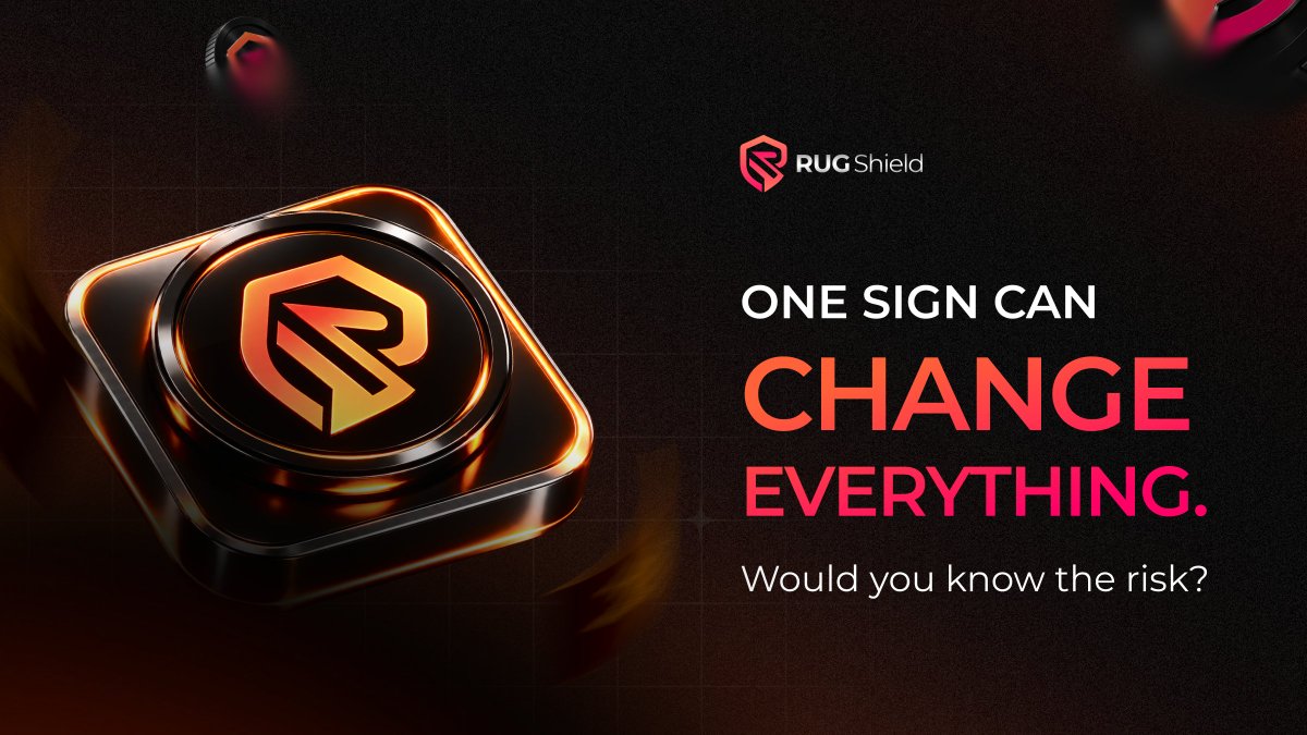 RugShield_Web's tweet photo. Every signature is a decision.

In Web3, you can see the transaction.
But can you see the risk hiding behind it?

Something is coming to change that.

🛡️ RUGShield - Know the Risk Before You Sign https://t.co/SU55B0ZVdl