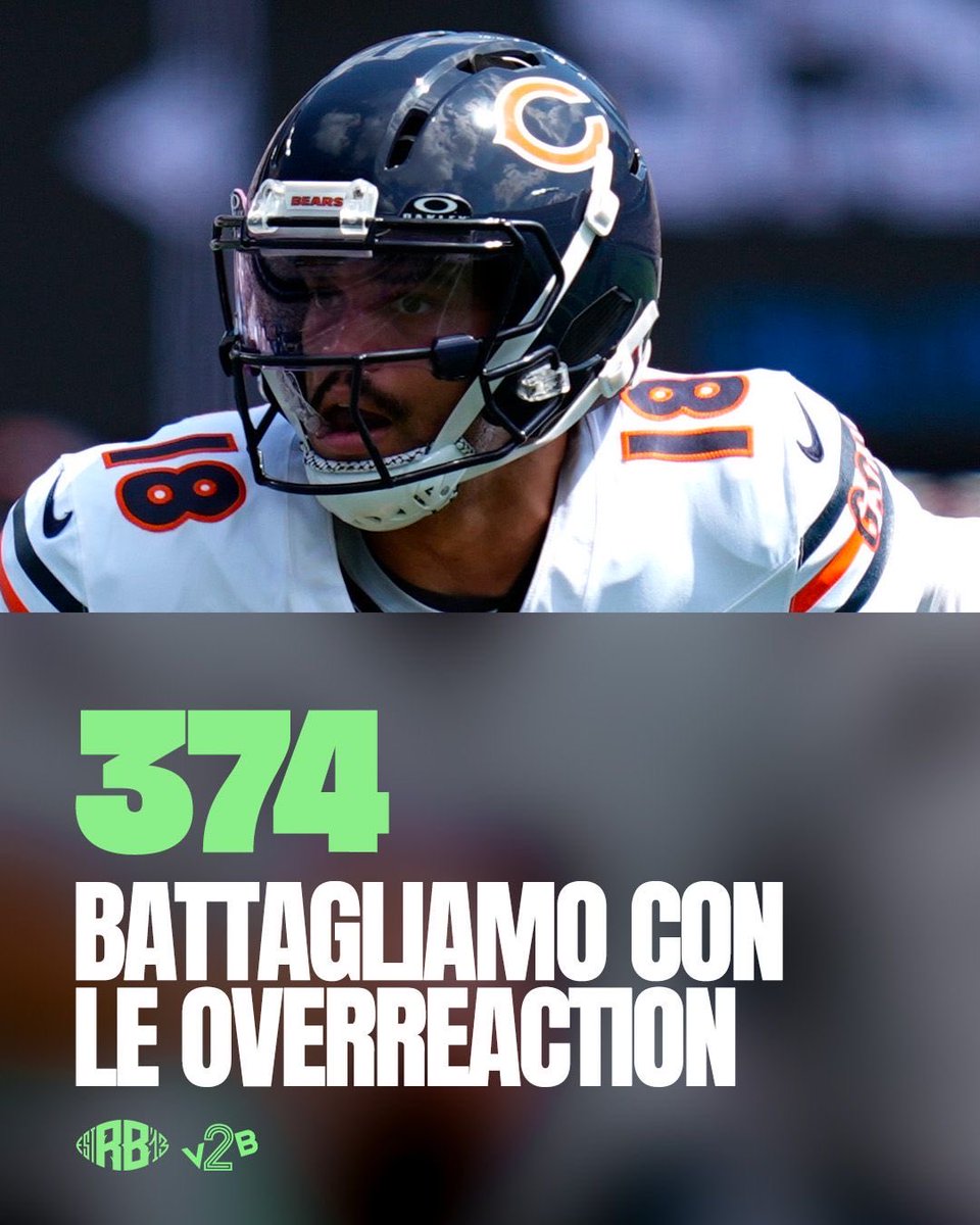 RadioBonanzaNFL's tweet photo. La puntata più inevitabile del mondo @vox2box 

Dopo Week 1 è doveroso OVERREACTARE ‼️

⬇️⬇️⬇️ https://t.co/9GZ9BQdE2x