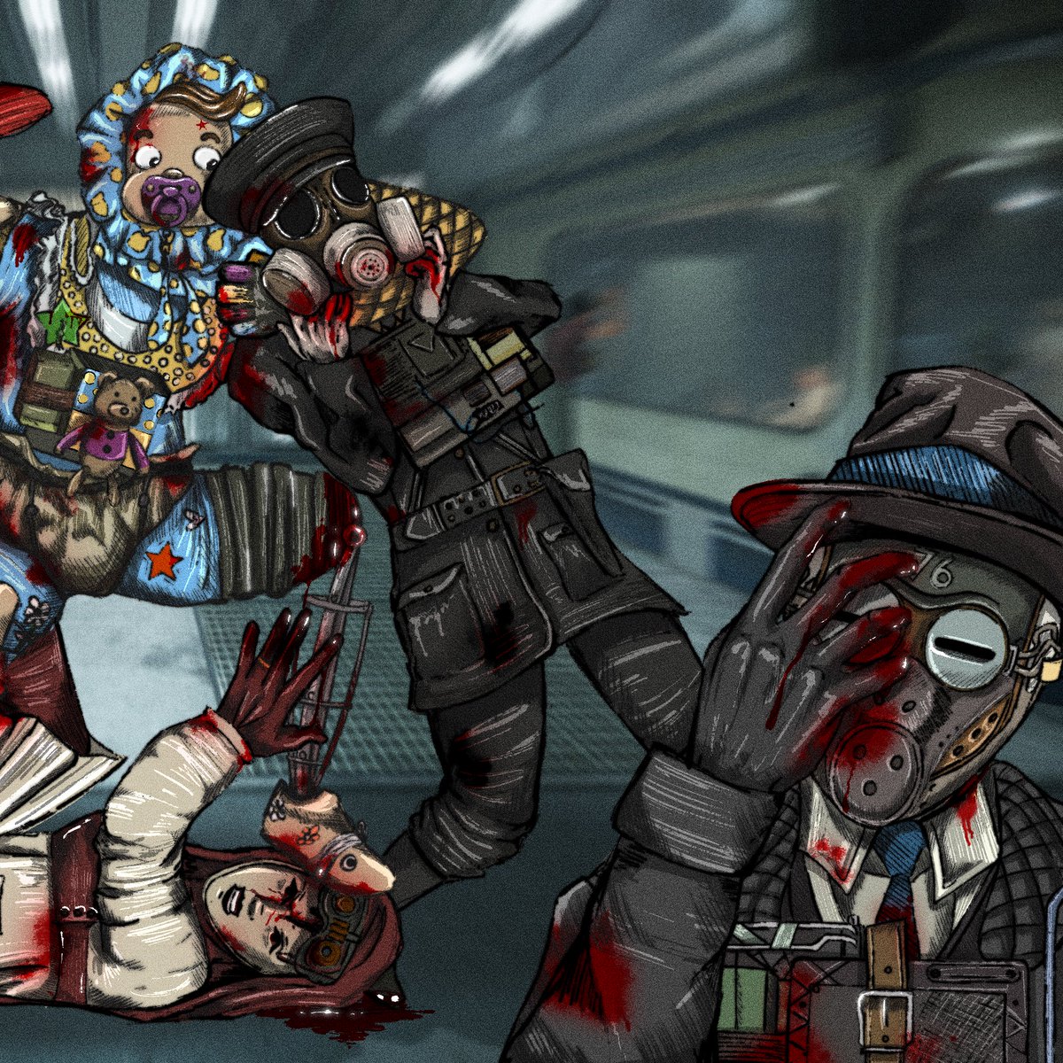 bluuexe999's tweet photo. The Outlast Trials 🧱
• Friends Fanart
•
•
•
Digital art by @bluuexe999 
#theoutlasttrials #outlast #redbarrels https://t.co/x8iRqgwx1B