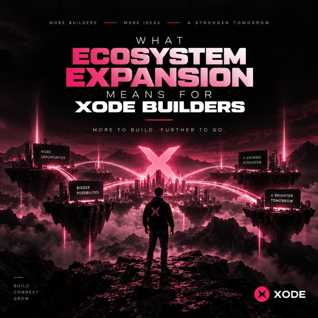 XodeNet's tweet photo. What ecosystem expansion means for XODE builders
Discuss how being part of a larger ecosystem can widen opportunities for assets, tooling, integrations, and developers.
What part should we explore next?
#XODE #BuildOnXODE #BlockchainDevelopers #Web3 https://t.co/XTPmDpmIrk