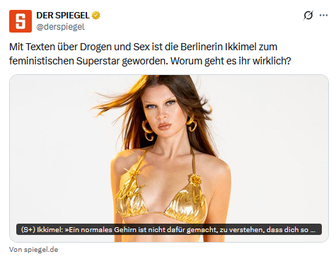 Birgit_Kelle's tweet photo. Ich bin jetzt verwirrt als Frau, ist es nun  schlimm auf "sex sells" zu setzen, oder ist man damit ein "feministischer Superstar" lieber @derspiegel https://t.co/sPSzOsdacC